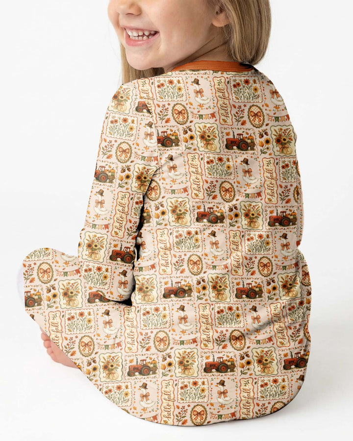 Template Bamboo Two Piece Long Sleeve Pyjamas Set