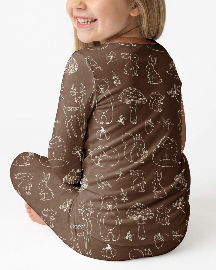 Template Bamboo Two Piece Long Sleeve Pyjamas Set