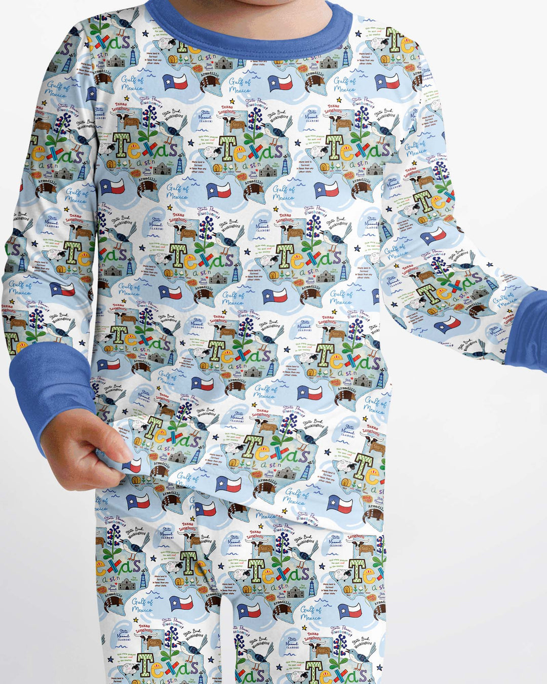Template Bamboo Two Piece Long Sleeve Pyjamas Set