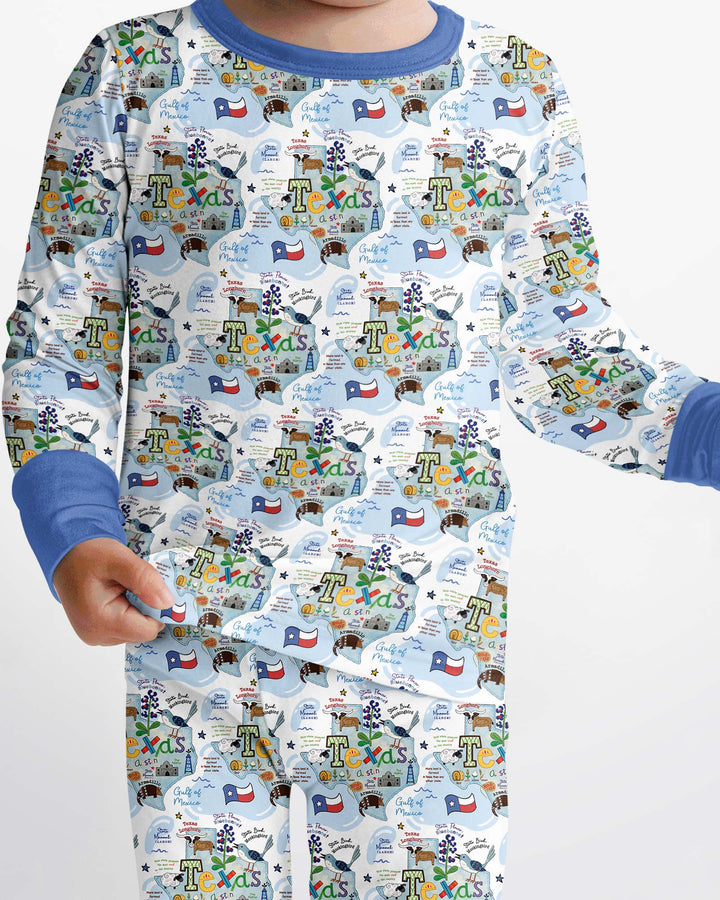 Template Bamboo Two Piece Long Sleeve Pyjamas Set
