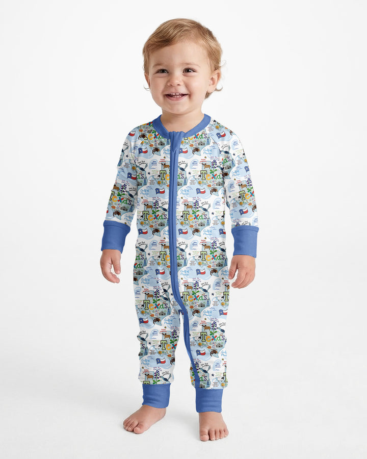 Texas Map Family Matching Bamboo Convertible Zippy