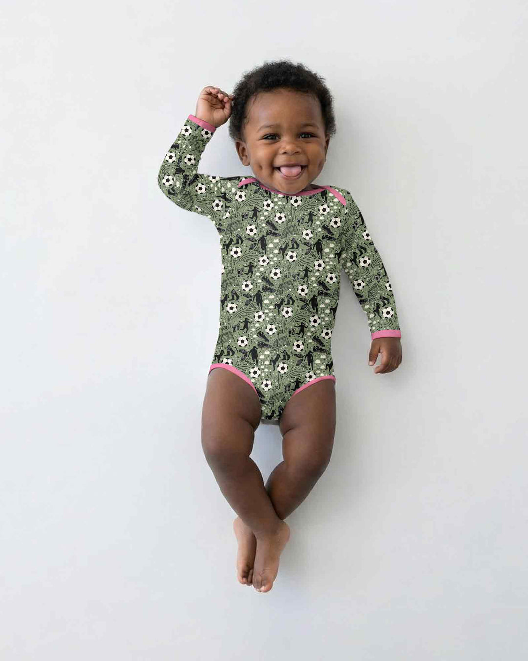 Sage Green Soccer Dreams Bamboo Bodysuit