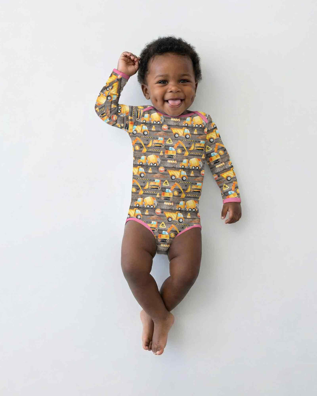 Construction Vehicles Bamboo Bodysuit