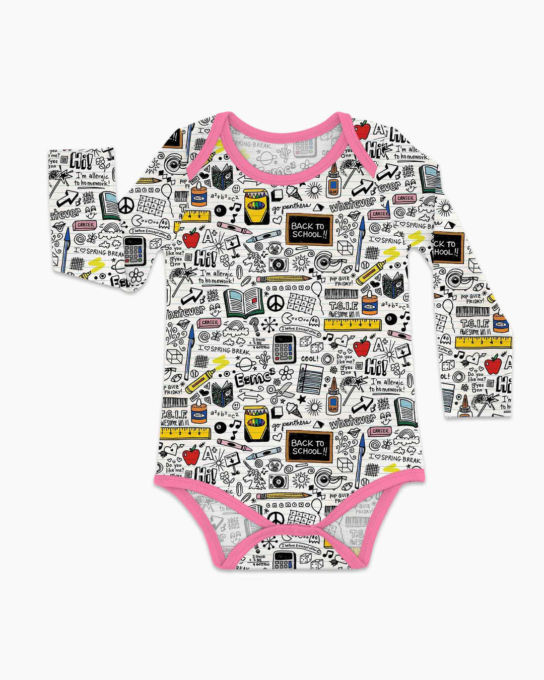 School Days Doodles Bamboo Bodysuit