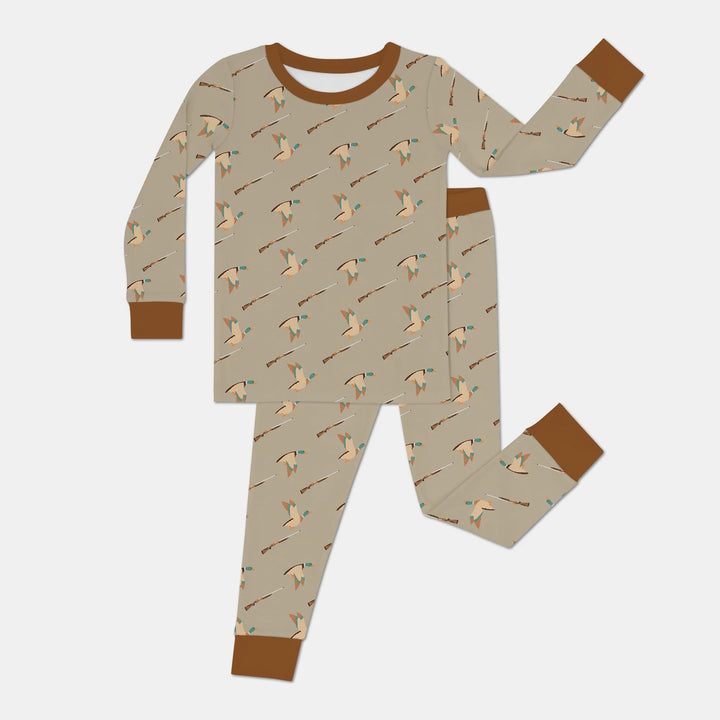 Lil Duck Hunter Bamboo Two Piece Long Sleeve Pajama Set