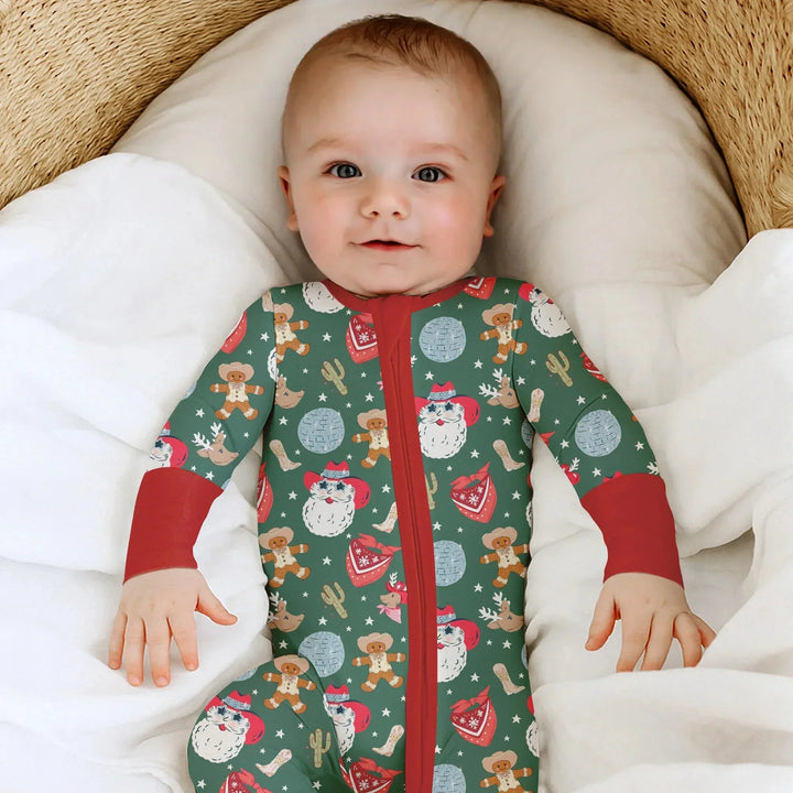 Lovely Western Christmas Boy Convertible Zippy , Lovely Western Christmas Boy Convertible Zippy - 0-3M