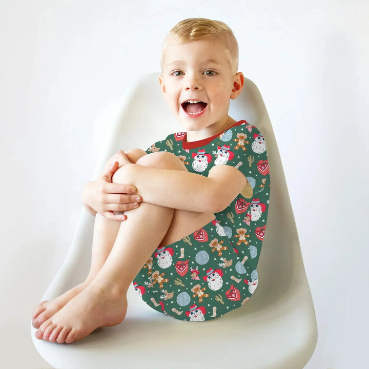 Lovely Western Christmas Boy Two Piece Short Sleeve Shorts Pajama Set , Lovely Western Christmas Boy Two Piece Short Sleeve Shorts Pajama Set - 12-18M