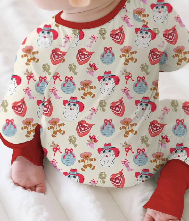 Lovely Western Christmas Girl Convertible Zippy , Lovely Western Christmas Girl Convertible Zippy - 0-3M
