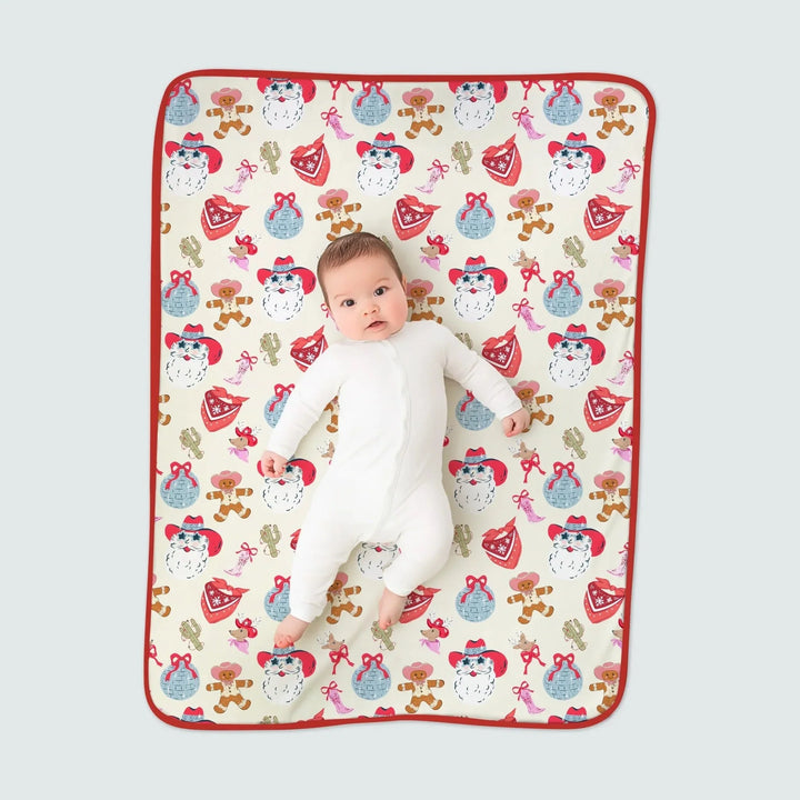Lovely Western Christmas Girl Toddler Blanket , Lovely Western Christmas Girl Toddler Blanket - Default Title