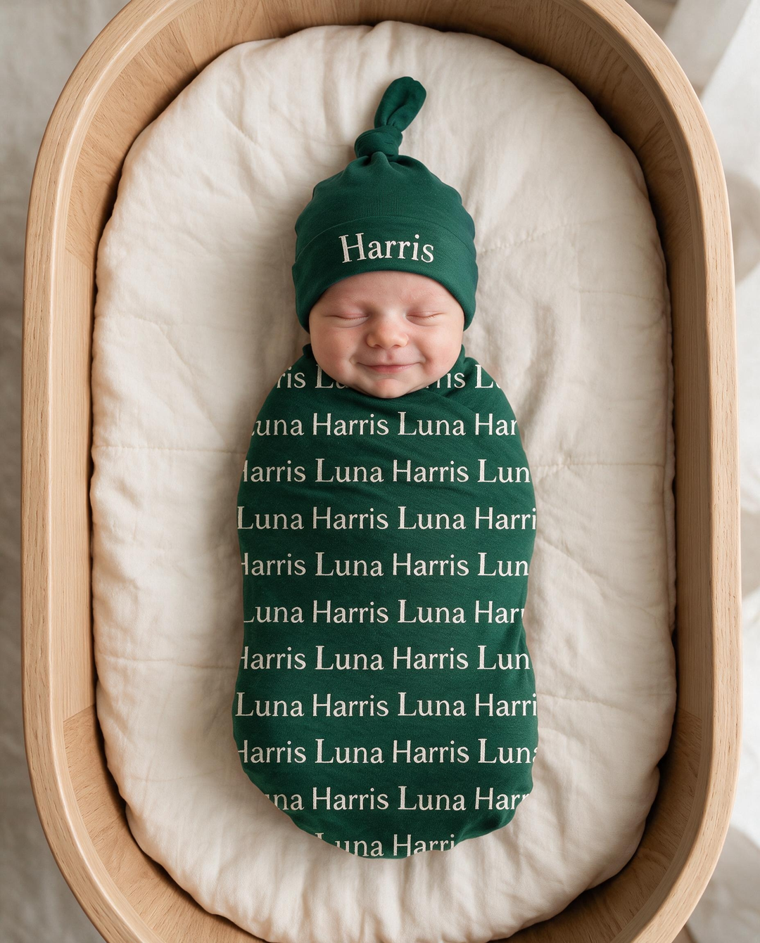 Personalized Baby Name Bamboo Swaddle Blanket
