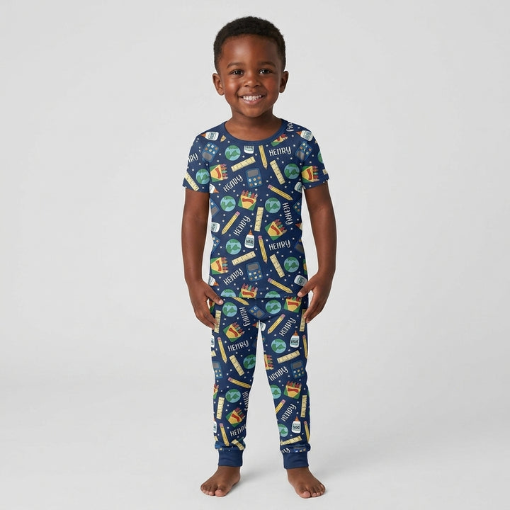 CUSTOM Template Bamboo Two Piece Short Sleeve Pyjamas Set
