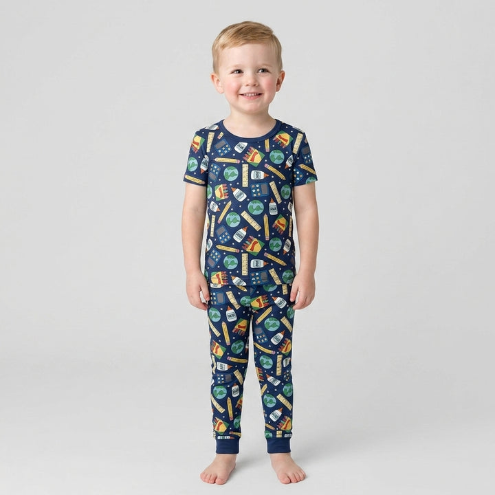 CUSTOM Template Bamboo Two Piece Short Sleeve Pyjamas Set
