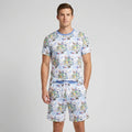 Texas Map Family Matching Bamboo Men Short Sleeve Short Pajama Set