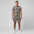 Camo Halloween Ghost Bamboo Men Short Sleeve Short Pajama Set