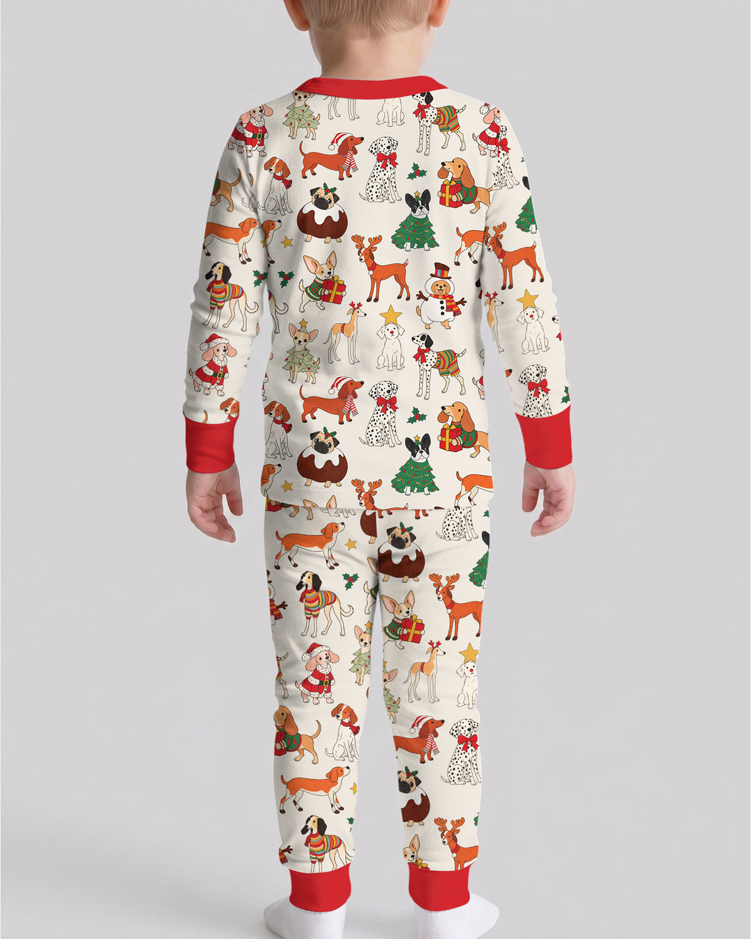 Santa Paws Parade Bamboo Two Piece Long Sleeve Pajama Set