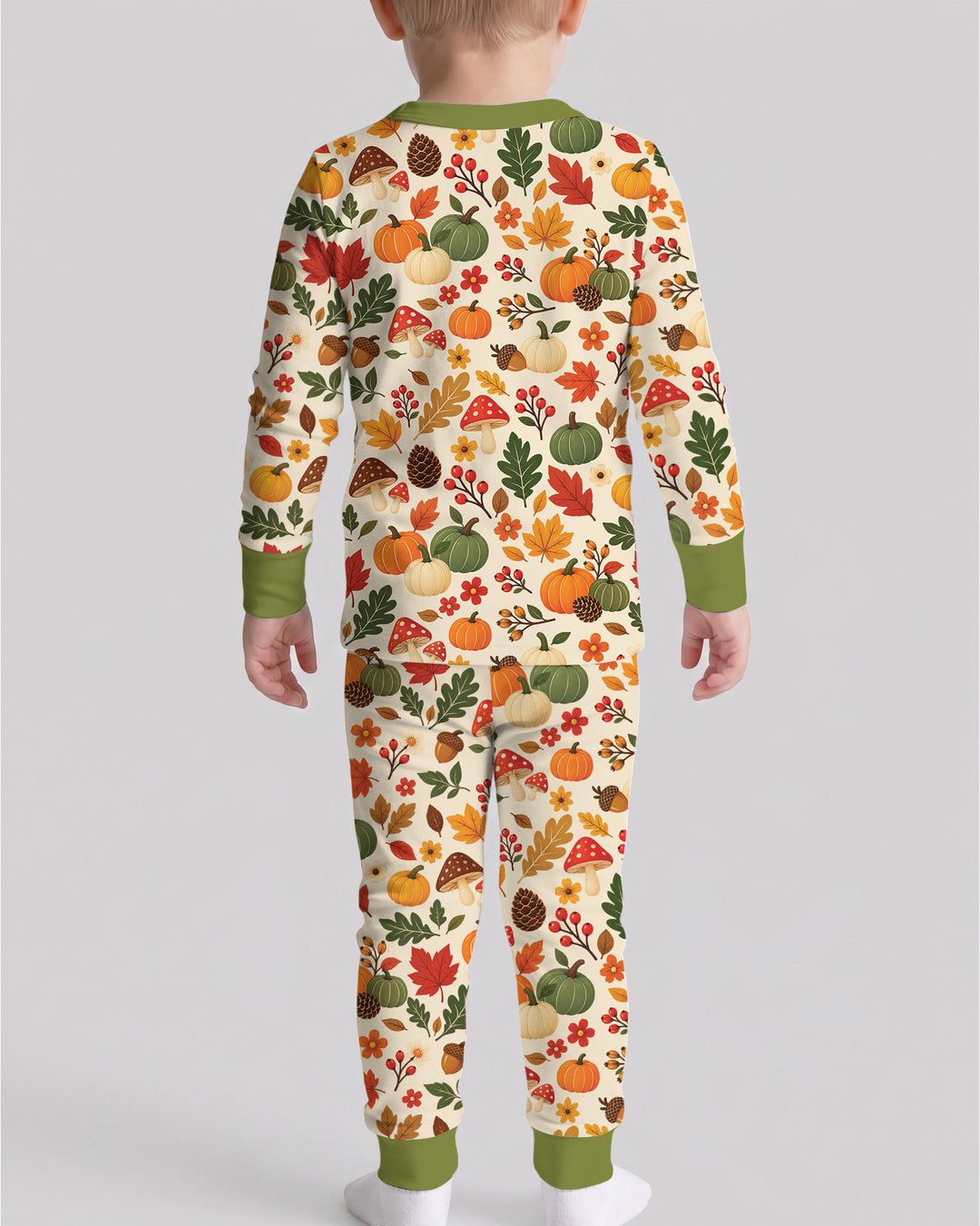 Cozy Forest Fall Bamboo Two Piece Long Sleeve Pajama Set