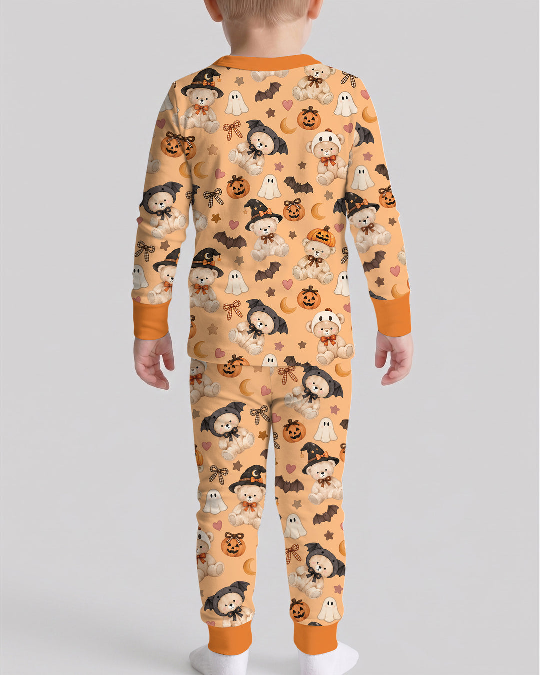 Cozy Coquette Teddy Bear Halloween Bamboo Two Piece Long Sleeve Pajama Set