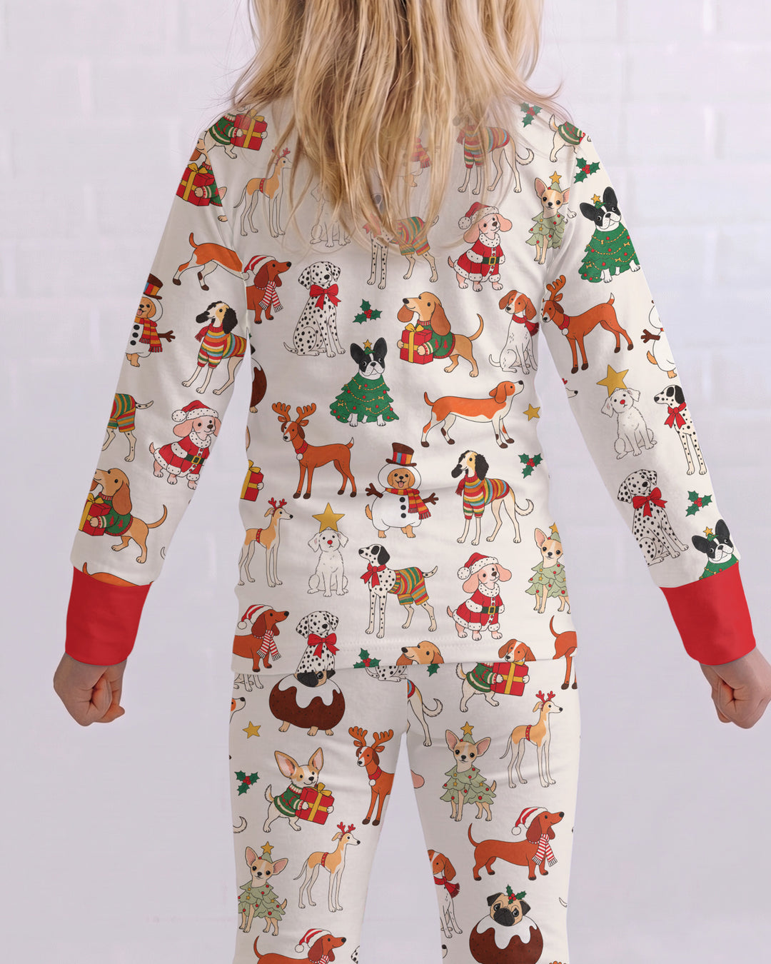 Santa Paws Parade Bamboo Two Piece Long Sleeve Pajama Set