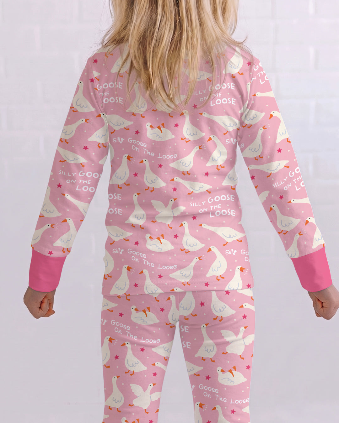 Silly Goose On The Loose Bamboo Two Piece Long Sleeve Pajama Set