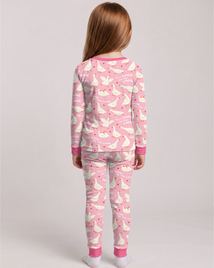 Silly Goose On The Loose Bamboo Two Piece Long Sleeve Pajama Set