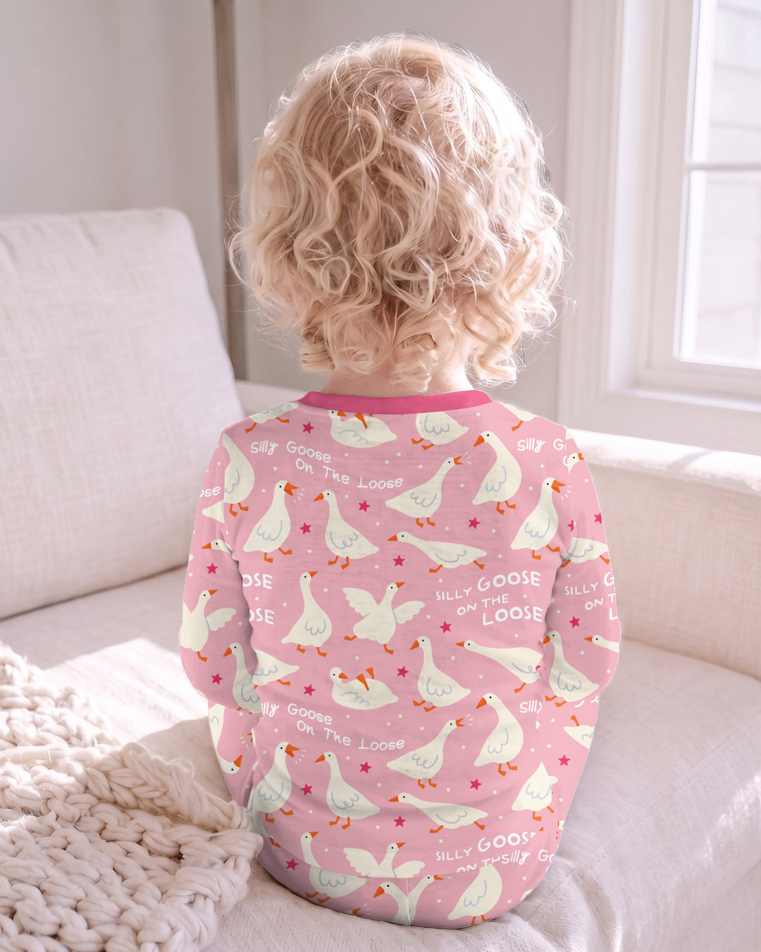 Silly Goose On The Loose Bamboo Two Piece Long Sleeve Pajama Set
