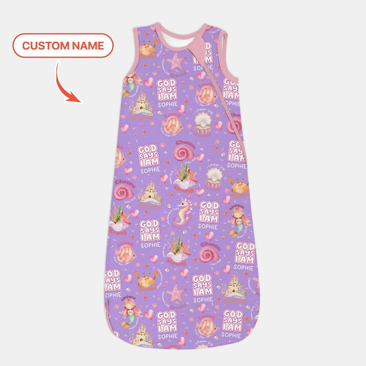 Mermaid God Says I Am Custom Name Sleep Bag , Mermaid God Says I Am Custom Name Sleep Bag - XS / 0.5 TOG