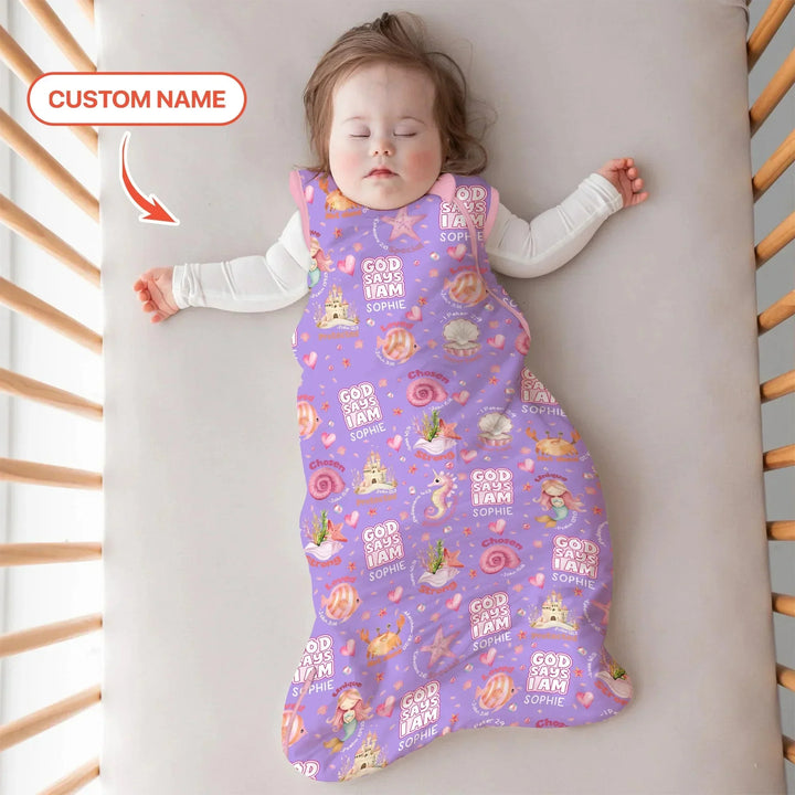 Mermaid God Says I Am Custom Name Sleep Bag , Mermaid God Says I Am Custom Name Sleep Bag - XS / 0.5 TOG