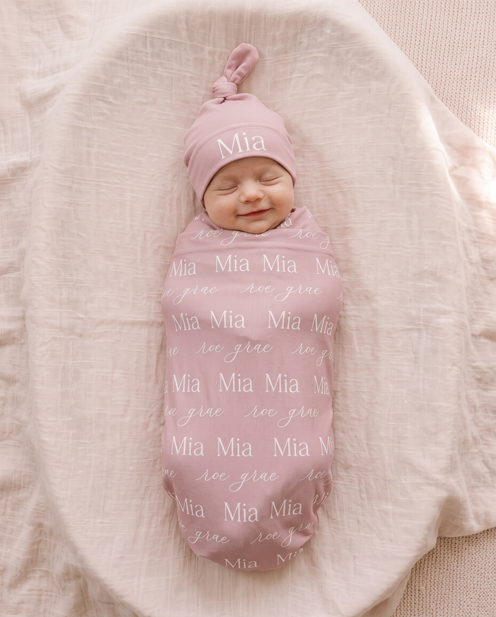 Personalized Baby Name Bamboo Swaddle Blanket