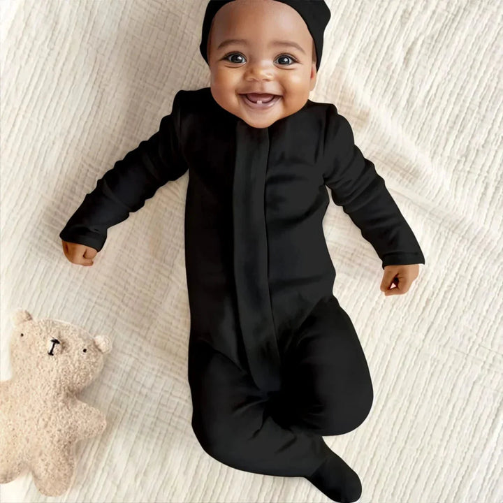 Midnight Magnetic Footie Romper , Midnight Magnetic Footie Romper - Newborn
