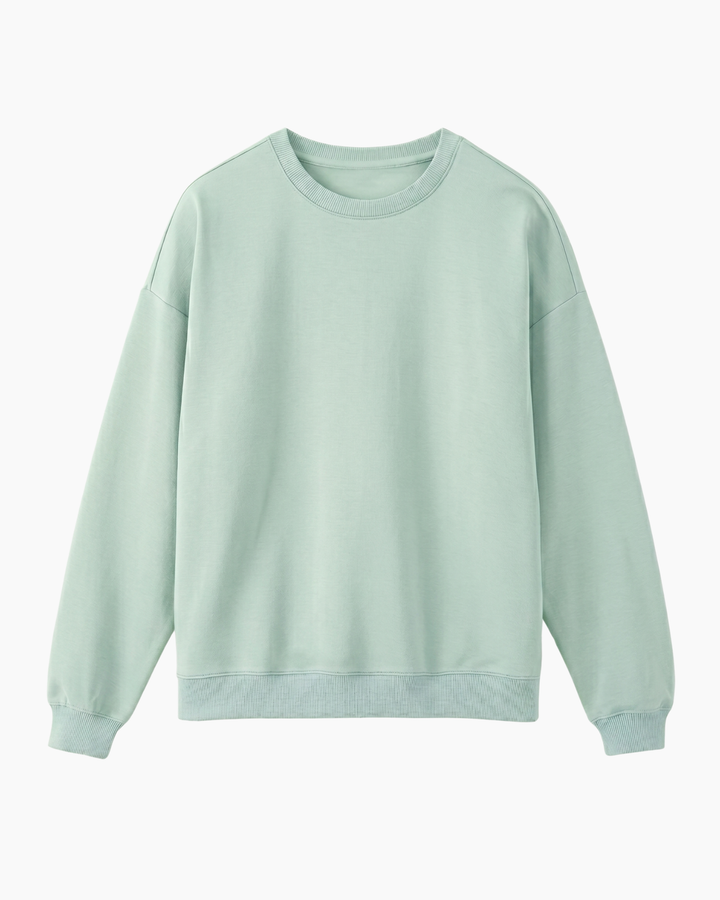 Solid Color Bamboo Adult Crewneck Sweatshirt