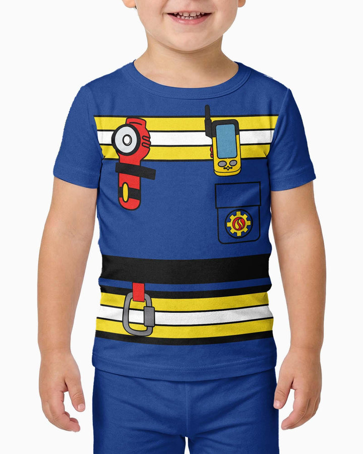 Future Fireman Crew Bamboo Two Piece Short Sleeve Pajama Set