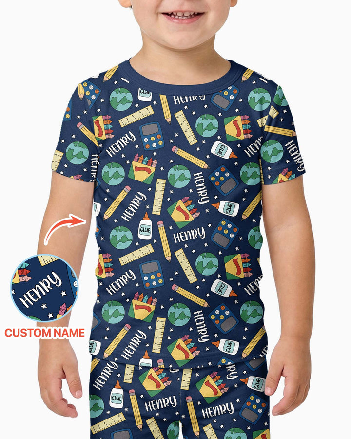 CUSTOM Template Bamboo Two Piece Short Sleeve Pyjamas Set