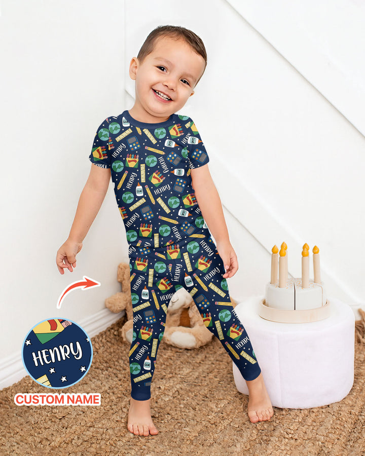 CUSTOM Template Bamboo Two Piece Short Sleeve Pyjamas Set