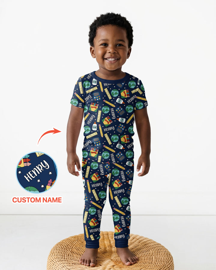 CUSTOM Template Bamboo Two Piece Short Sleeve Pyjamas Set
