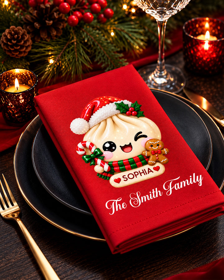 Dumpling Family Cotton Napkin