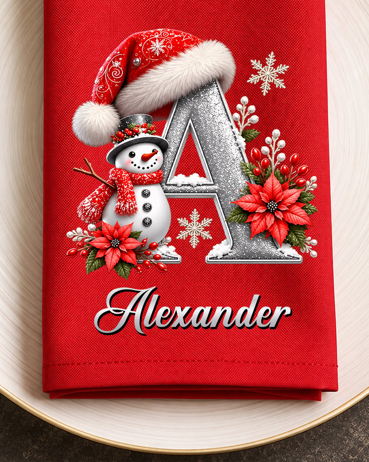 Snowman Cotton Napkin