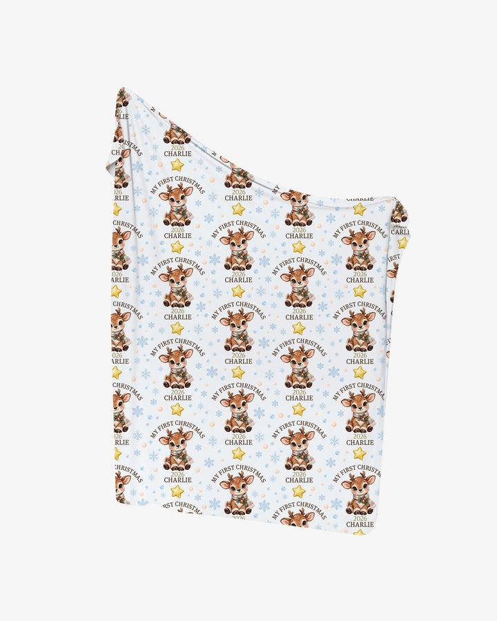 Baby Reindeer Gift swaddle blanket