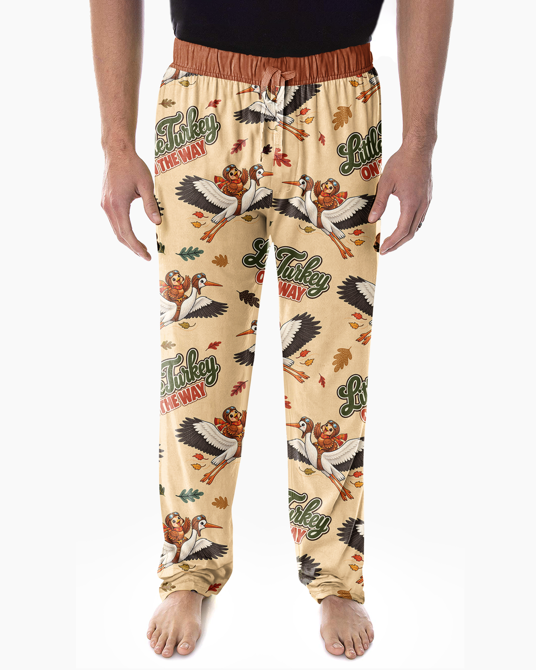 Little Turkey On The Way Family Matching Bamboo Men's Pajama Set
