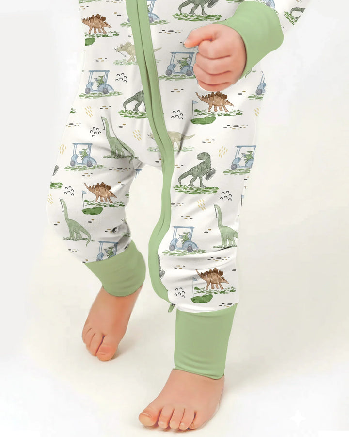 Dinos On The Green Daddy & Me Matching Bamboo Convertible Zippy