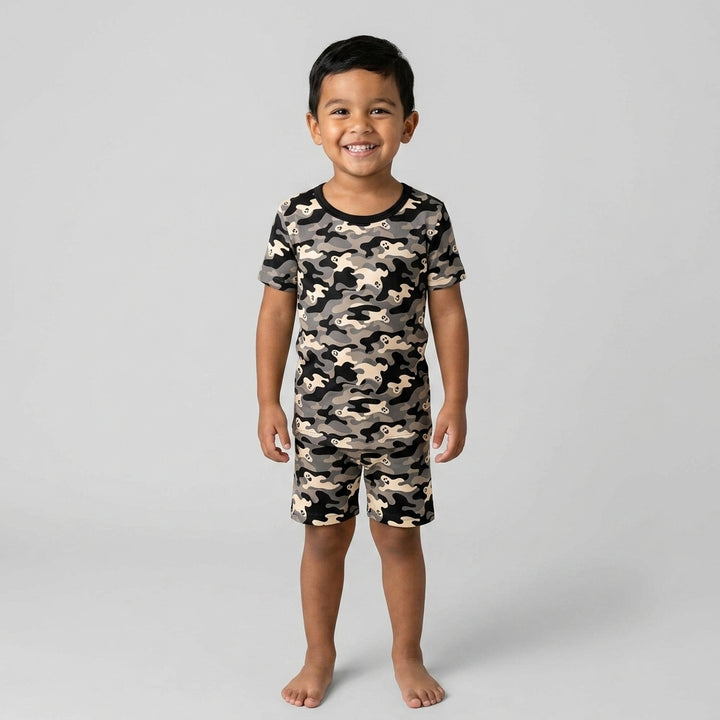 Template Bamboo Two Piece Short Sleeve Shorts Pyjamas Set
