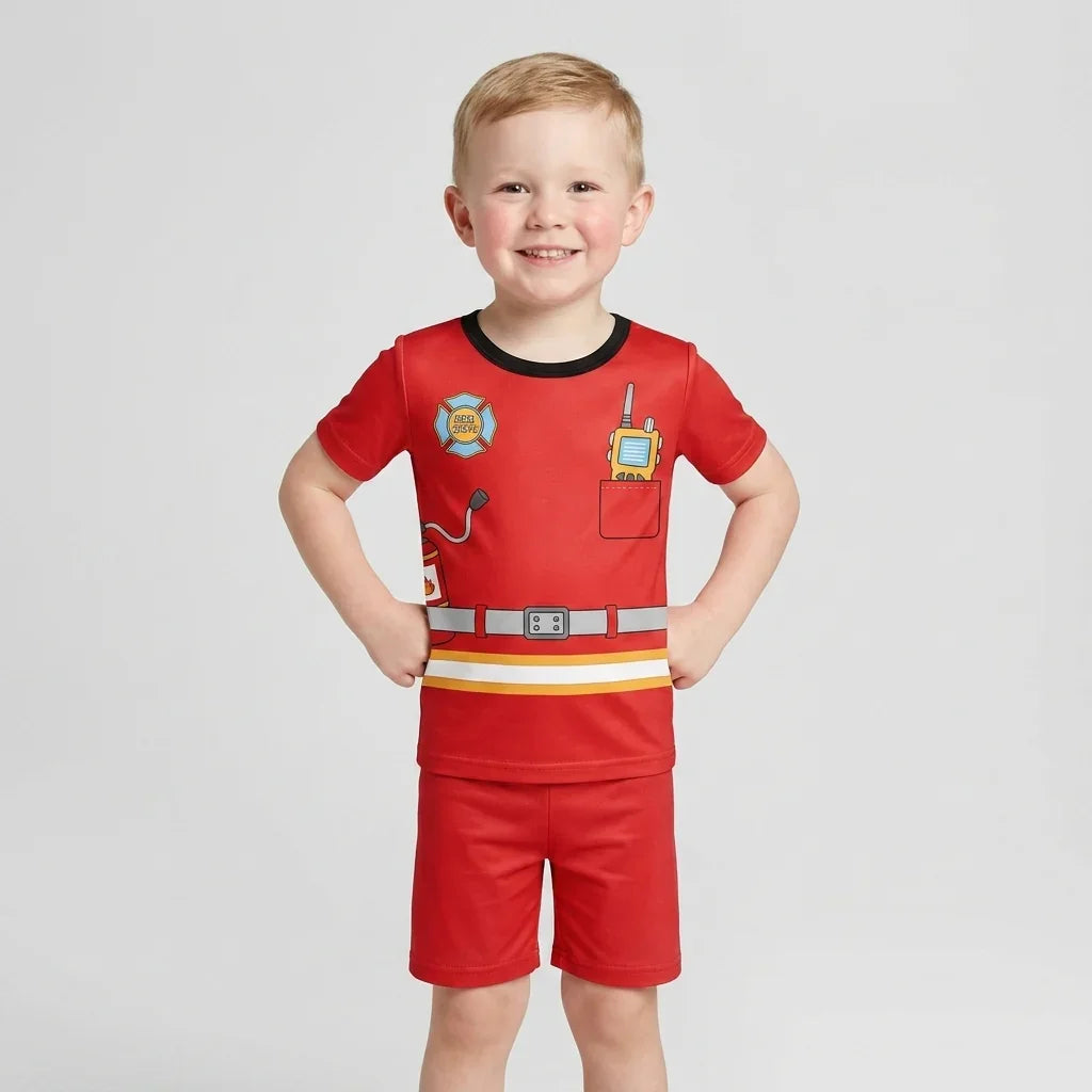 Template Bamboo Two Piece Short Sleeve Shorts Pyjamas Set