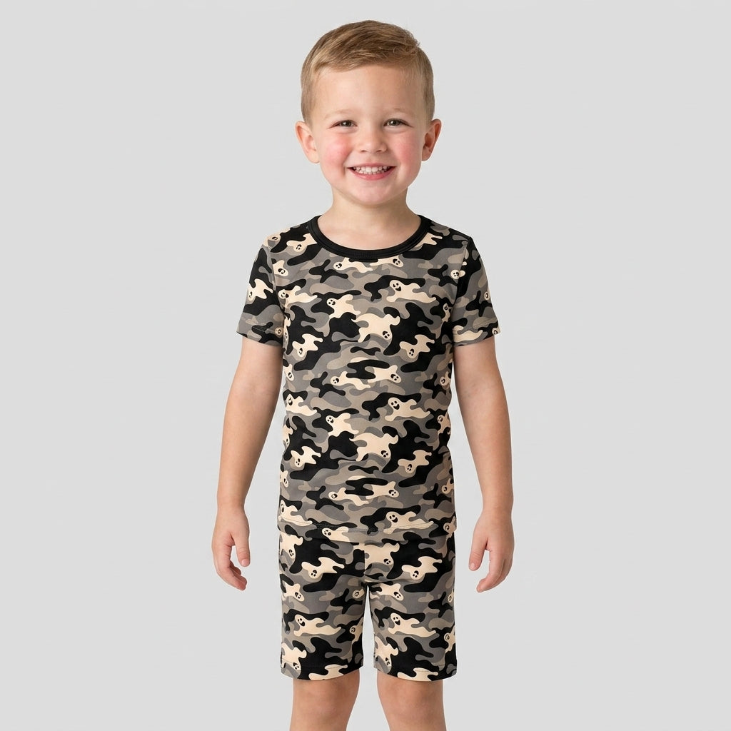 Template Bamboo Two Piece Short Sleeve Shorts Pyjamas Set