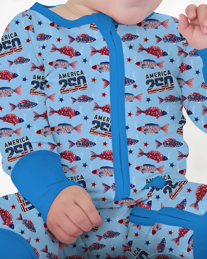 Stars and Stripes Fish Bamboo Convertible Zippy