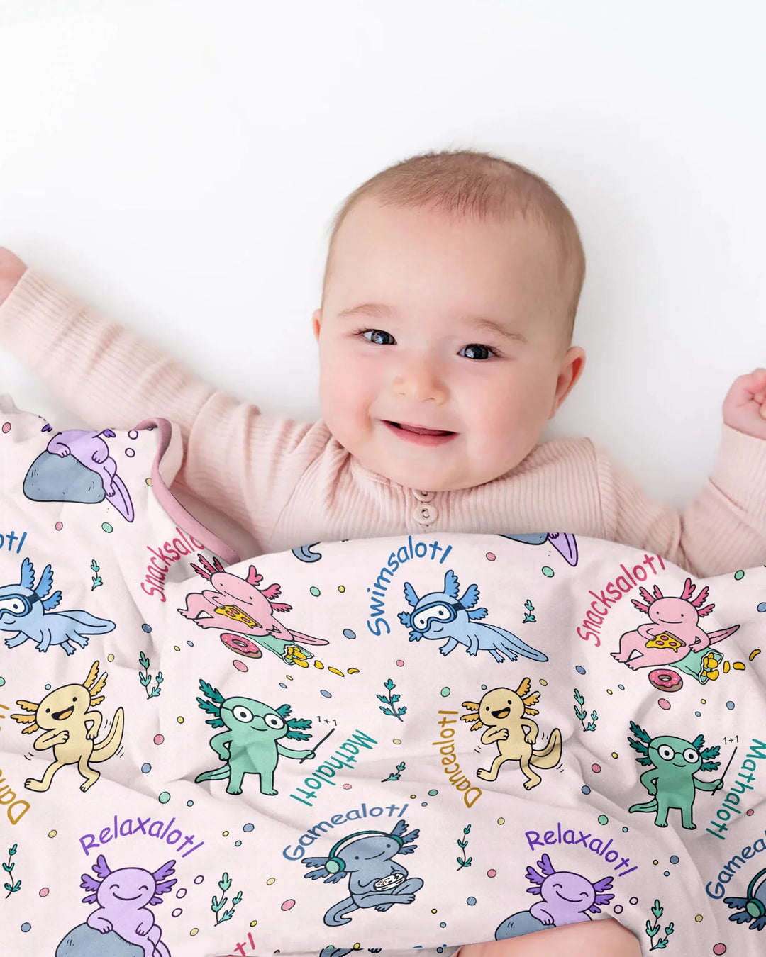 A Lotta Axolotls Bamboo Blanket