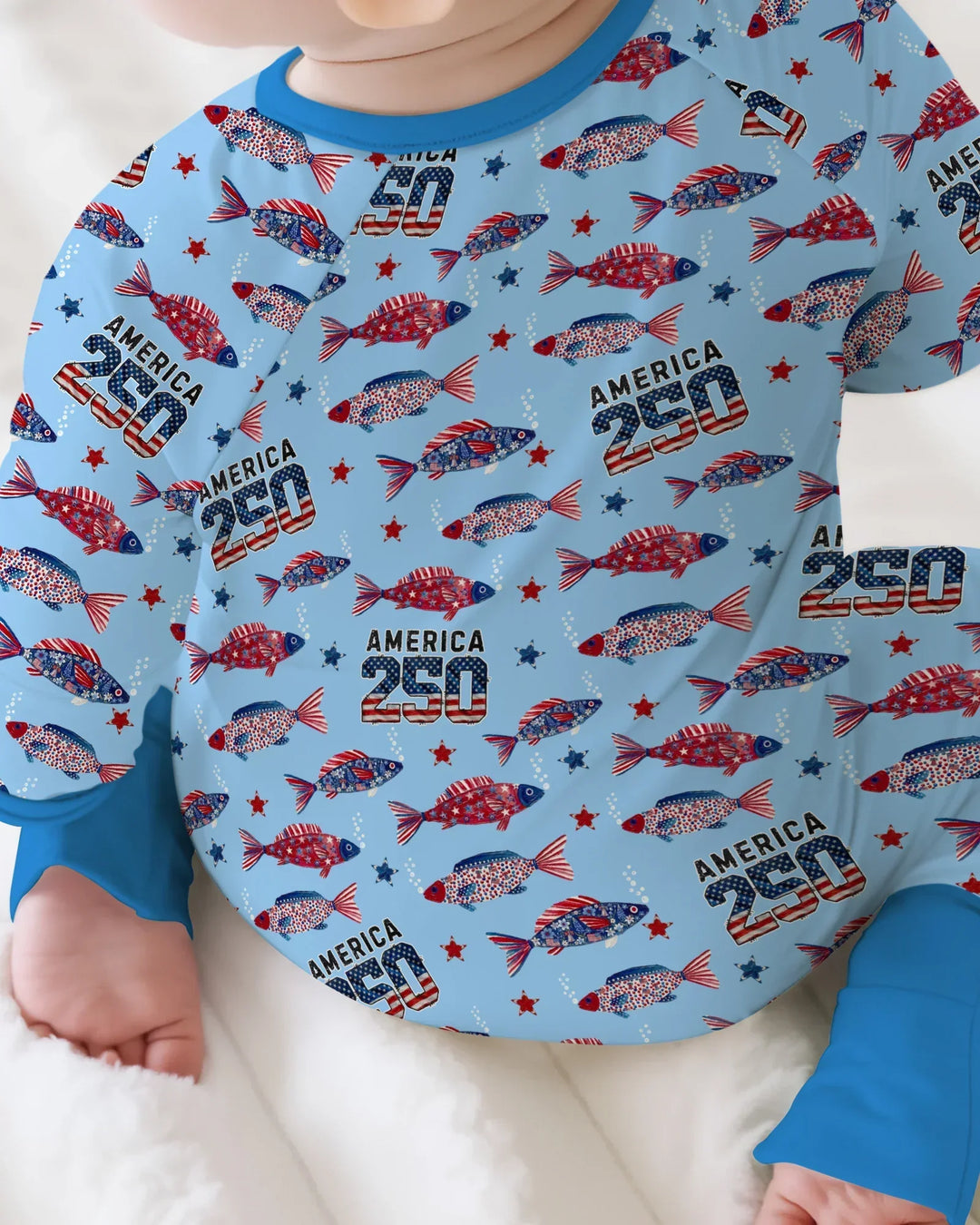 Stars and Stripes Fish Bamboo Convertible Zippy