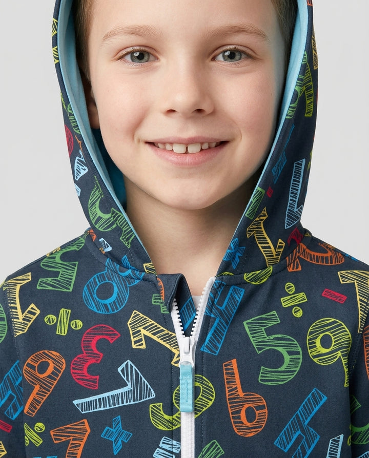 Math Doodles Bamboo Zip Hoodie