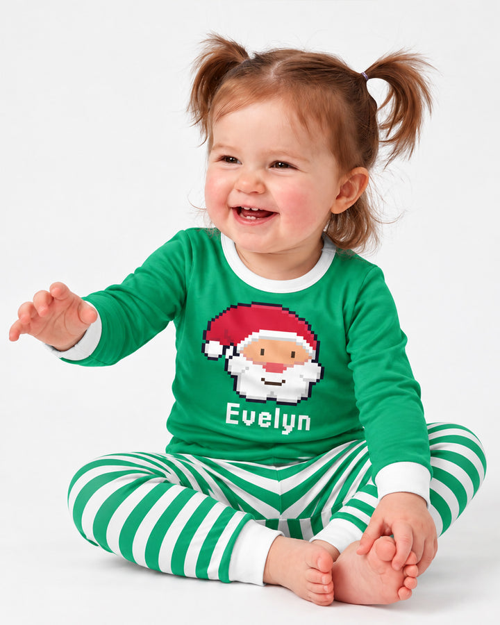 Merry Pixel Pals Bamboo Two Piece Long Sleeve Pajama Set