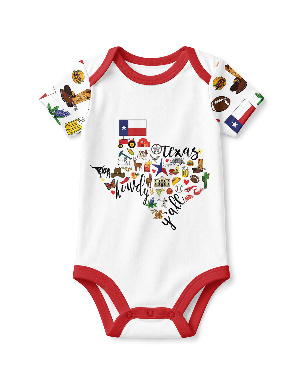 Texas Map  Bamboo Bodysuit