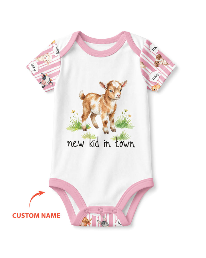 New Kid in Town Custom Name Bamboo Bodysuit