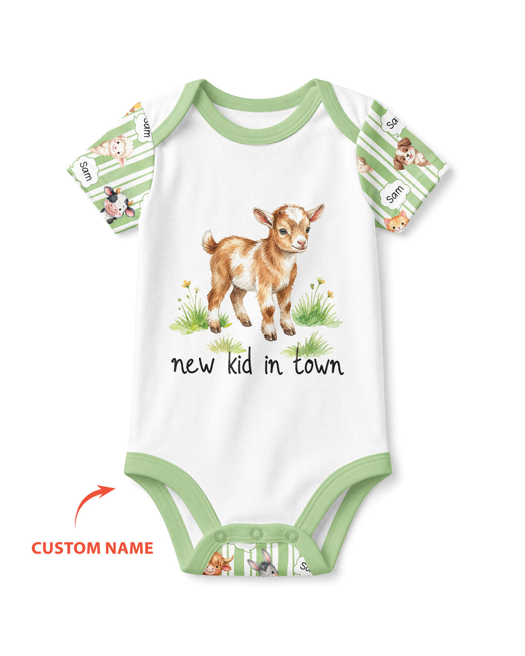 New Kid in Town Custom Name Bamboo Bodysuit